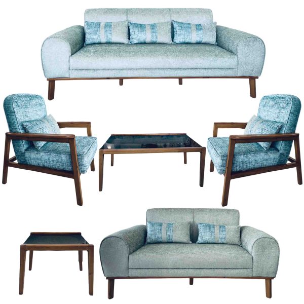 سرویس مبلمان راحتی هفت نفره بلو